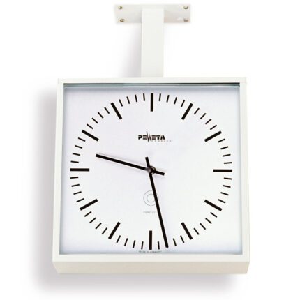 PEWETA 51.282.333 Funkuhr 1,5 V für innen, 335 x 335 mm, Zifferblätter weiß, Feinstrichziffern