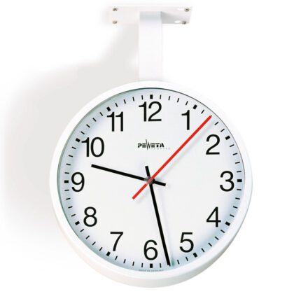 PEWETA 72.272.413 Nebenuhr 12/24 V Minuten-, Sekundenimpuls, Ø 420 mm, Zifferblätter weiß, arabische Zahlen