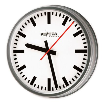 PEWETA 72.730.621-59 Außenuhr als Nebenuhr 12/24 V Minuten-, Sekundenimpuls, Ø 646 mm, Zifferblatt weiß, DIN-Balkenziffern