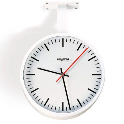 PEWETA 75.272.433 Nebenuhr 12/24 V Sekundenimpuls, Ø 420 mm, Zifferblätter weiß, Feinstrichziffern