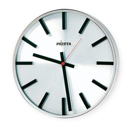 PEWETA 81.232.441 Telegramm-Nebenuhr DCFport24, Ø 400 mm, Zifferblatt silber-eloxiert