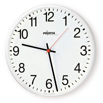 PEWETA 81.271.311 Telegramm-Nebenuhr DCFport24, Ø 300 mm, Zifferblatt weiß, arabische Zahlen