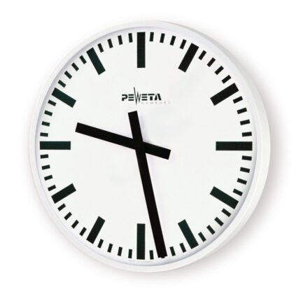 PEWETA 81.330.521 Telegramm-Nebenuhr DCFport24, Ø 500 mm, Zifferblatt weiß, DIN-Balkenziffern