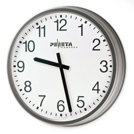 PEWETA 81.730.611-59 Außenuhr als Telegramm-Nebenuhr DCFport24, Ø 646 mm, Zifferblatt weiß, arabische Zahlen