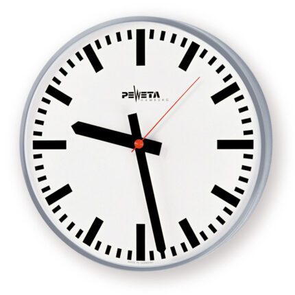 PEWETA 84.250.421 Nebenuhr, AirPort24 Funktelegramm, Ø 400 mm, Zifferblatt weiß, DIN-Balkenziffern