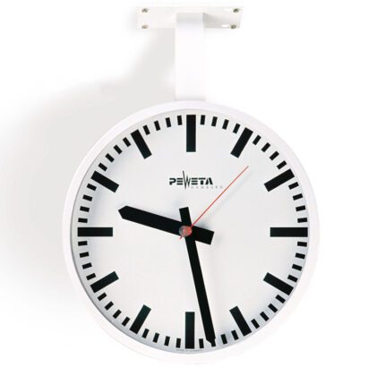 PEWETA 85.272.223 Nebenuhr, AirPort24 Funktelegramm, Ø 270 mm, Zifferblätter weiß, DIN-Balkenziffern