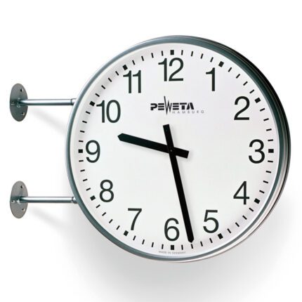 PEWETA 85.732.412 Außenuhr als Nebenuhr, AirPort24 Funktelegramm, Ø 446 mm, Zifferblätter weiß, arabische Zahlen